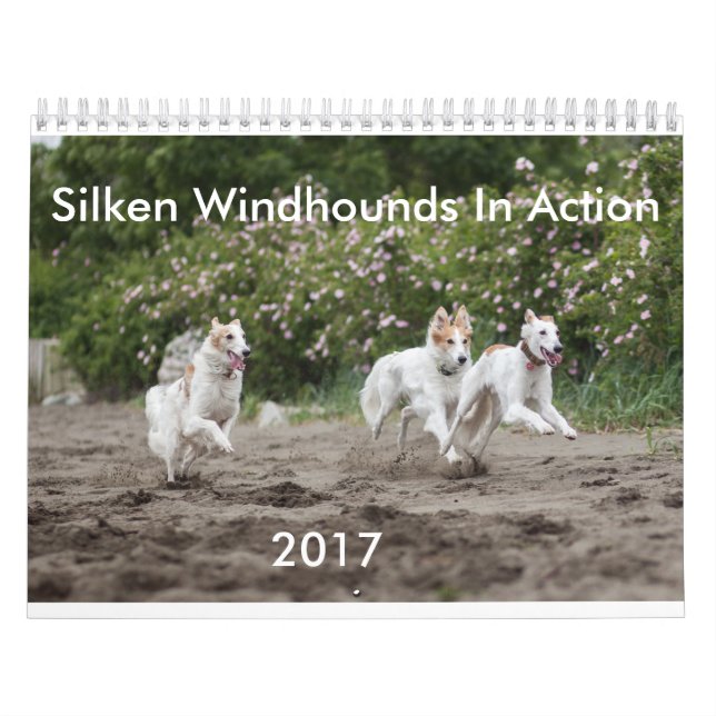 Mural Windhounds de soie dans le calendrier d'action (Protection)
