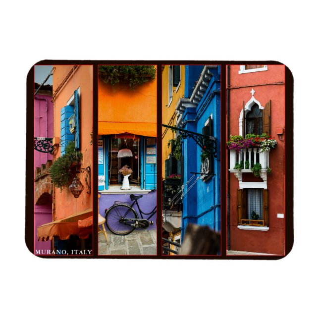 Murano, Italien 4 FotoCollage Custom Magnet (Horizontal)