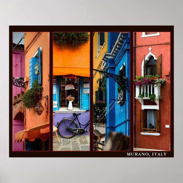 Murano, Italien 4 FotoCollage Custom Poster (Vorne)