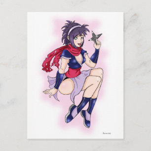 Murasaki, die Ninja-Postkarte Postkarte