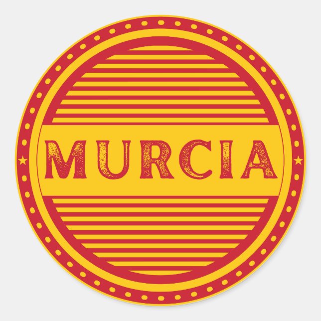 Murcia City Pride Emblem – Spanish Identity Runder Aufkleber (Vorderseite)
