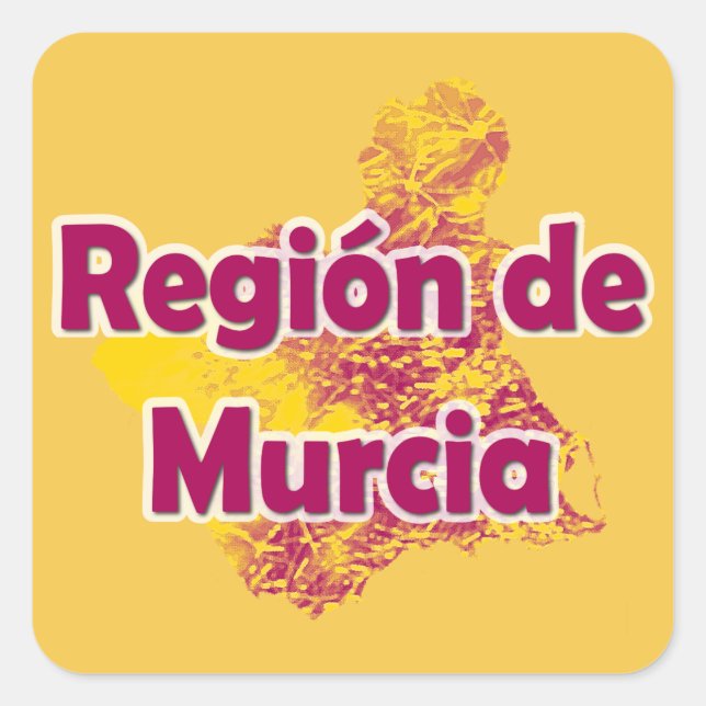 Murcia Quadratischer Aufkleber (Vorderseite)