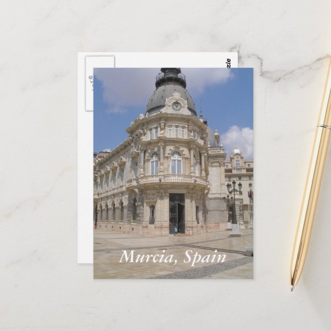 Murcia, Spanien Gebäude Postkarte (Vorderseite/Rückseite Beispiel)