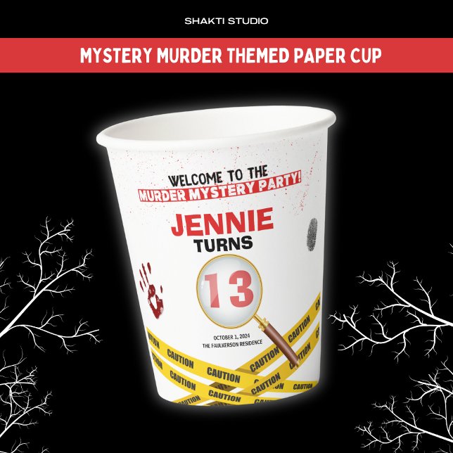 Murder Mystery Crime Szene Halloween Pappbecher (Von Creator hochgeladen)