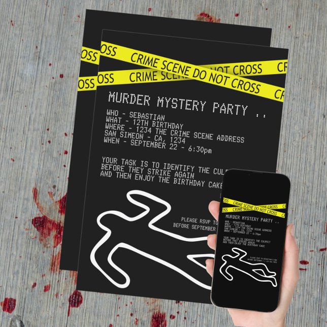 Murder Mystery Party Einladung (Von Creator hochgeladen)