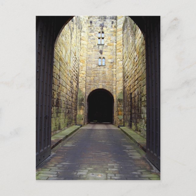 Murderkorridor, Barbican, Schloss Alnwick, Northum Postkarte (Vorderseite)