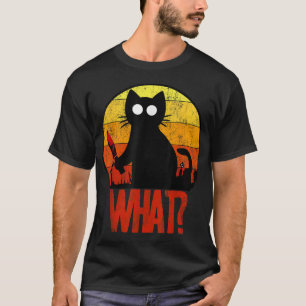 Murderous Black Psycho Niedlich Cat What Knife Chr T-Shirt