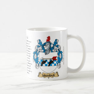 Murdock Familien-Wappen (Wappen) einschließlich Kaffeetasse
