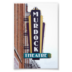 Murdock-Theater-Schild, Wichita, Kansas Fotodruck