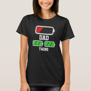 Müred Twin Vater Akku Leere Volllagebatterien G T-Shirt