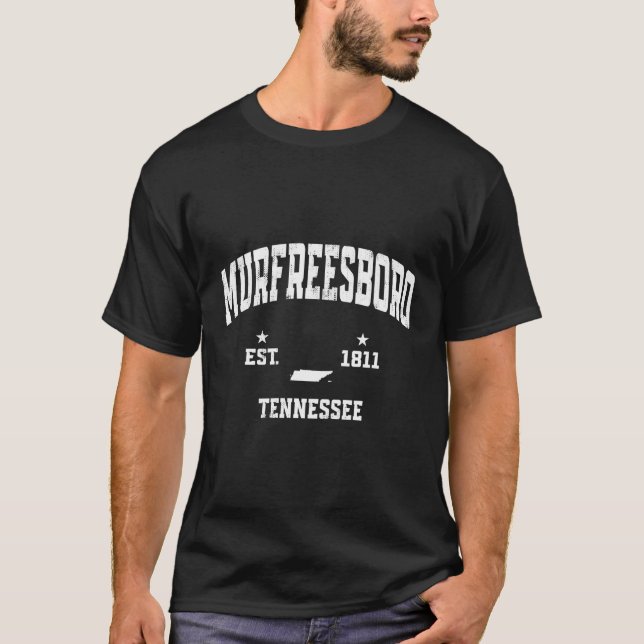 Murfreesboro Tennessee Tn Flag Rücken Athletic T-Shirt (Vorderseite)