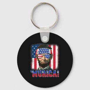 Murica Abe Lincoln 4. Juli Murica Patriotisch Ich Schlüsselanhänger