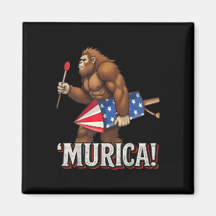 Murica Bigfoot 4. Juli American Flag Sasquatch Magnet