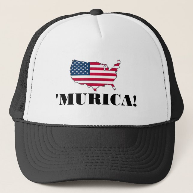 Murica Flagge Truckerkappe (Vorderseite)