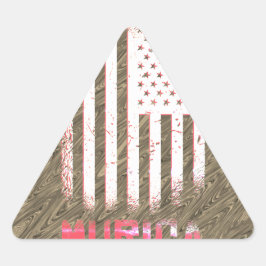 Murica National American Flag Design Dreieckiger Aufkleber