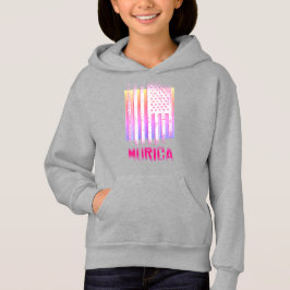 Murica National American Flag Design Hoodie