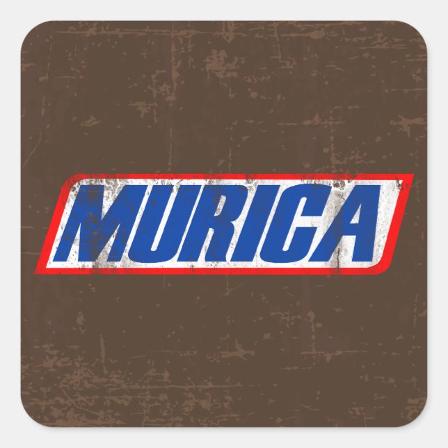 Murica Quadratischer Aufkleber (Vorderseite)