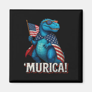 Murica T-Rex Dinosaur 4. Juli Amerikanische Flagge Magnet