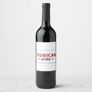 "Murican Wine (White) - 4. Juli Weinetikett