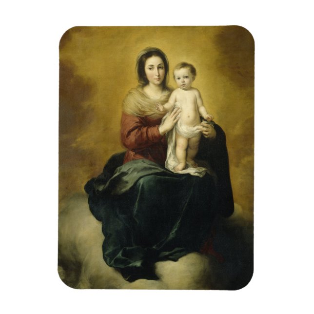 Murillo, Madonna und Kind, Religiöse Kunst Magnet (Vertikal)