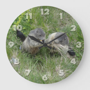 Murmeltier-Wanduhr Große Wanduhr