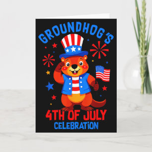 Murmeltiere 4. Juli Feier Patriotischer Ameri Karte