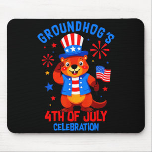 Murmeltiere 4. Juli Feier Patriotischer Ameri Mousepad