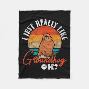 Murmeltiere I Ich mag einfach Murmeltier Ok _3 Fleecedecke