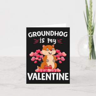 Murmeltiere Ist Mein Valentinstag Frohen Valentins Karte