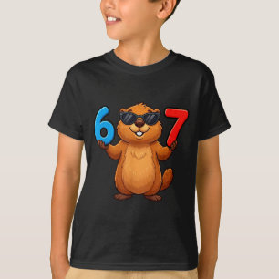 Murmeltiers Sechs Sieben Tröpfeln 67 Meme Lustig 6 T-Shirt