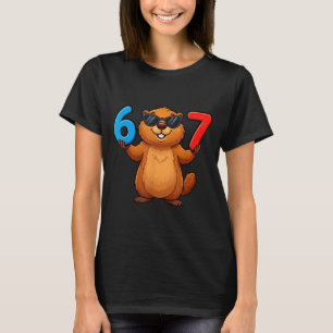 Murmeltiers Six Seven Drip 67 Meme Lustig 6-7 Murm T-Shirt