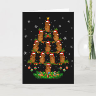 Murmeltiers Weihnachtsbaum Lustiger Weihnachtslieb Karte