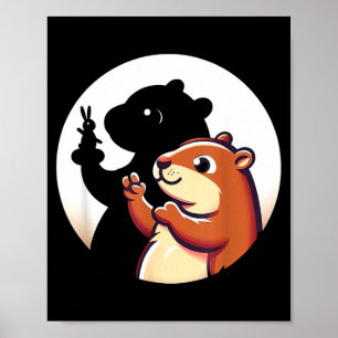 Murmeltierschatten-Puppe Lustige Geschenke für Män Poster