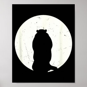 Murmeltiertag Vollmond Murmeltier Poster