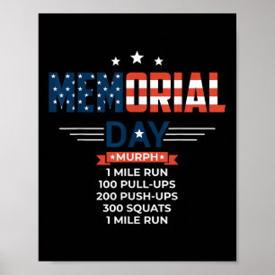 Murph 2021 Gedenktag Workout Patriotic Wod Poster