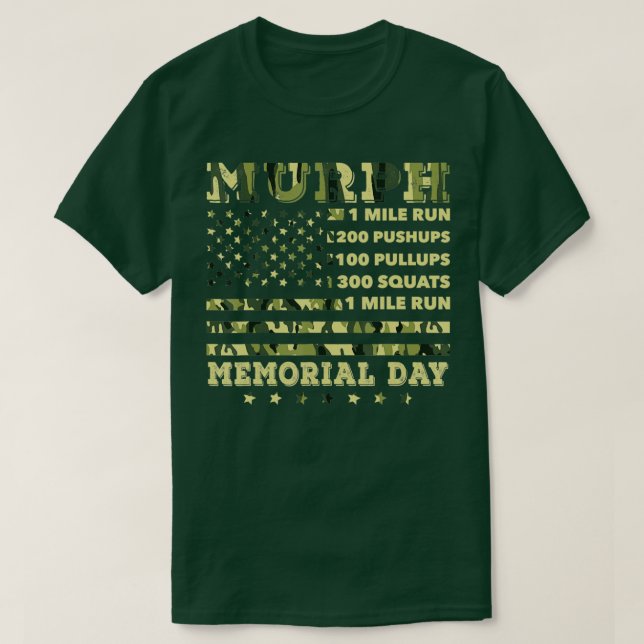 Murph 2021 Workout Challenge American Memorial Day T-Shirt (Design vorne)