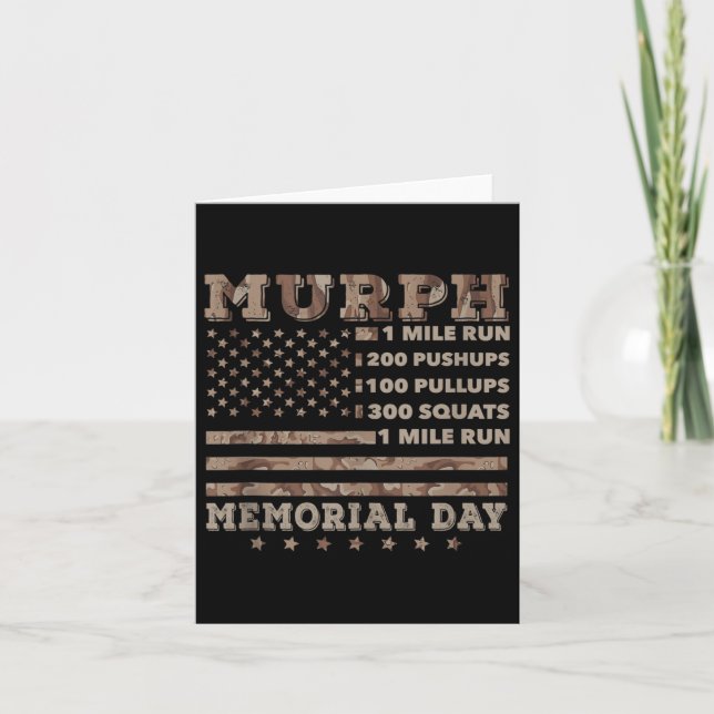Murph 2021 Workout Challenge American Memorial Karte (Vorderseite)