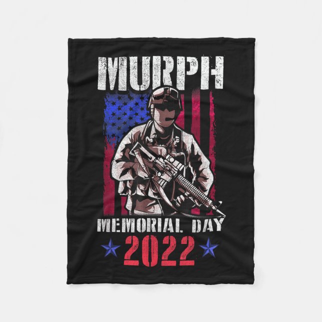 Murph 2022 Workout Challenge American Memorial Fleecedecke (Vorderseite)