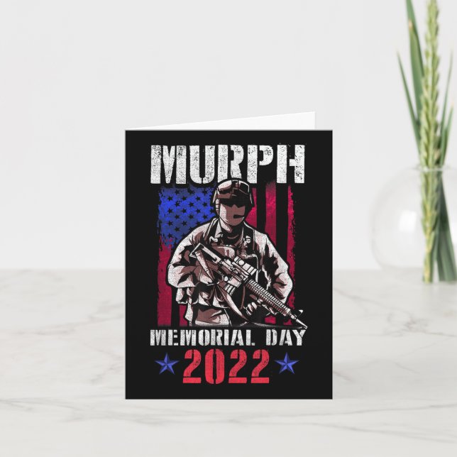 Murph 2022 Workout Challenge American Memorial Karte (Vorderseite)