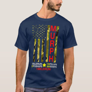 Murph Challenge Memorial Day Workout WOD Camo T-Shirt
