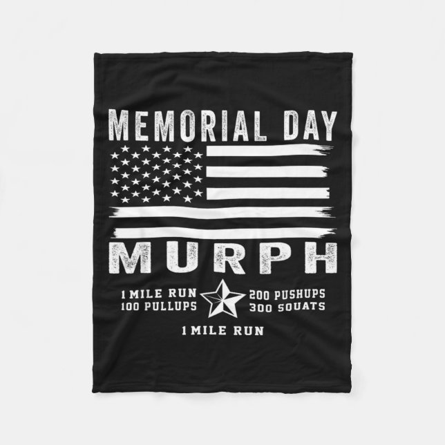 Murph-Herausforderung Memorial Day Workout Gym US- Fleecedecke (Vorderseite)