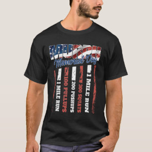 Murph Memorial Day American Workout Herausforderun T-Shirt
