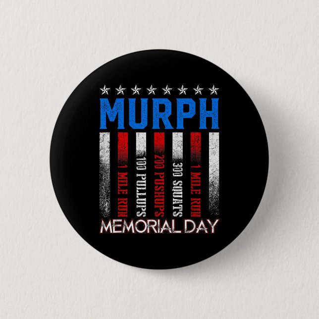 Murph Workout Übungsaufgabe Herausforderung Murph  Button (Vorderseite)