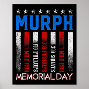 Murph Workout Übungsaufgabe Herausforderung Murph  Poster