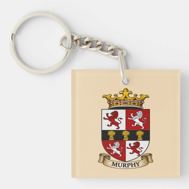 Murphy Family Coat of Arms Keychain Schlüsselanhänger (Vorderseite)
