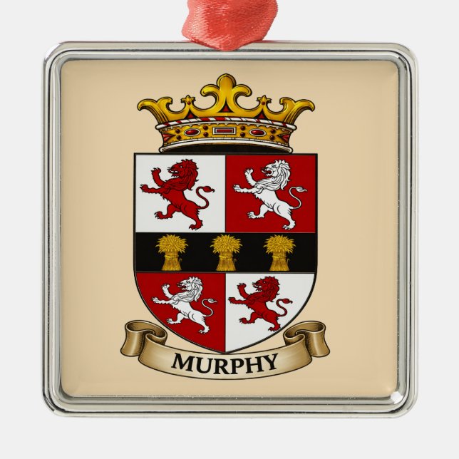 Murphy Family Coat of Arms Ornament Aus Metall (Vorne)