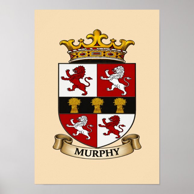 Murphy Family Coat of Arms Poster (Vorne)