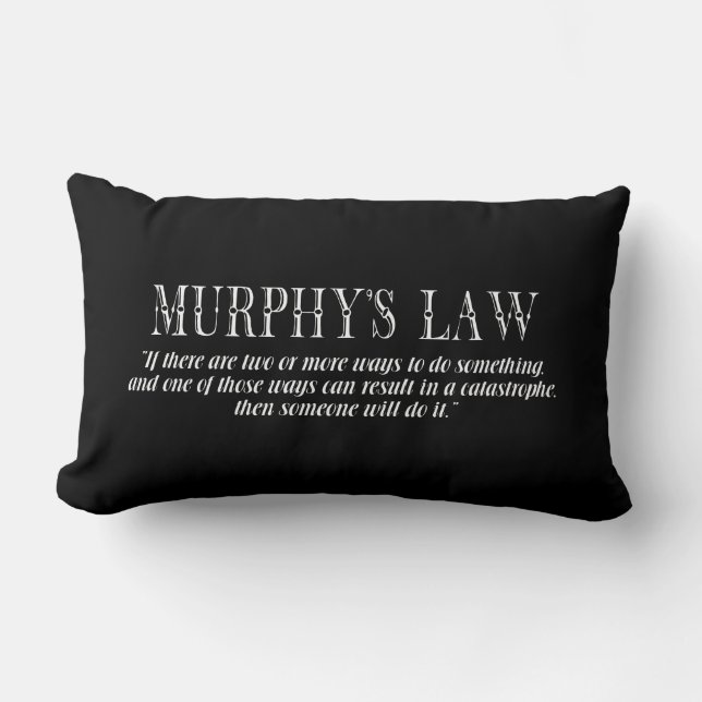 Murphy-Gesetz Lendenkissen (Vorderseite)