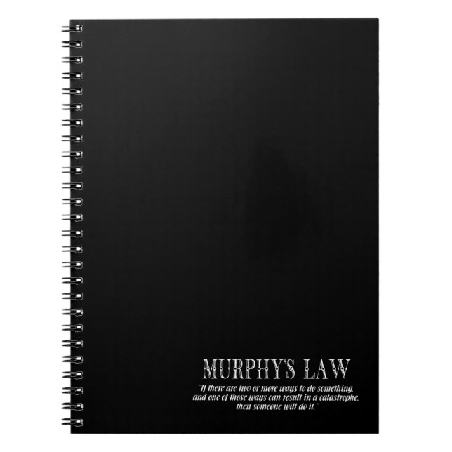 Murphy-Gesetz Notizblock (Vorderseite)