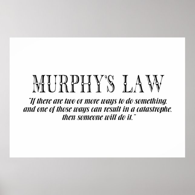 Murphy-Gesetz Poster (Vorne)
